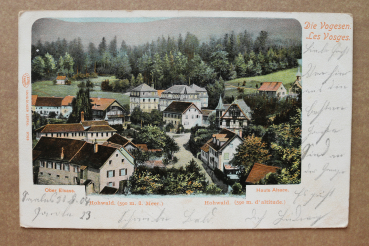 Postcard PC Le Hohwald Alsace 1904 village street France 67 Bas Rhin